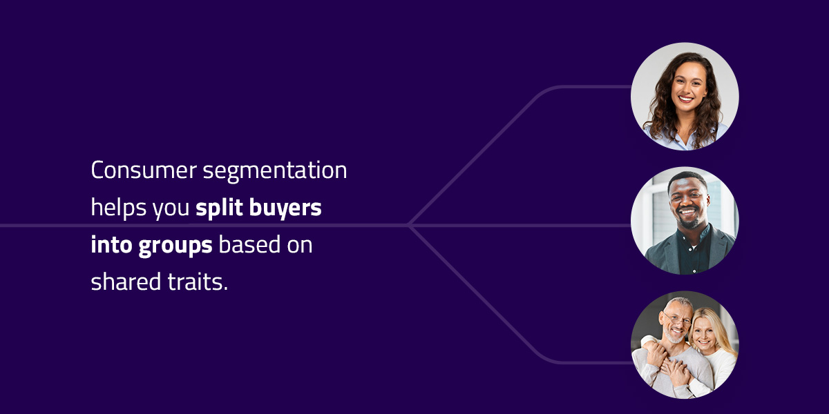 Consumer segmentation helps you split buyers into groups