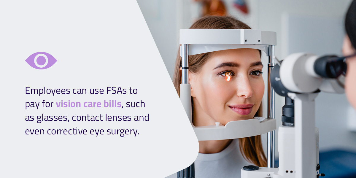 use FSAs to pay for vision care bills